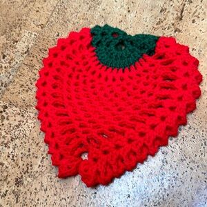 Handmade strawberry wall hanging/ pot holder